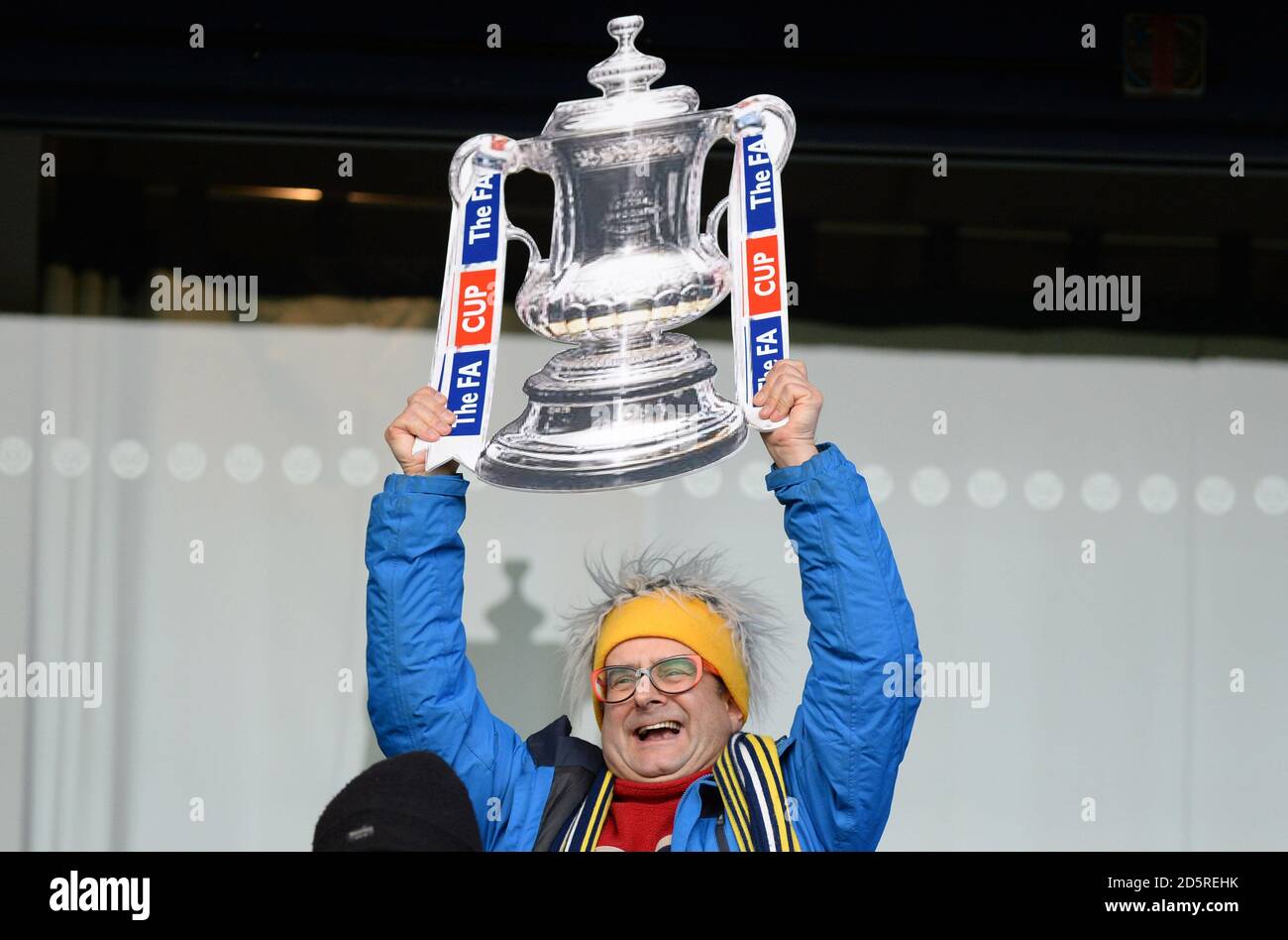 Timmy Mallet in the stands at the Oxford United v Newcastle United game  Stock Photo