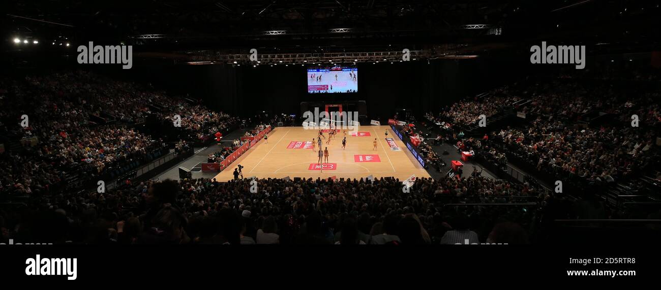 A general view of action between Team Northumbria's and Wasps Netball Stock Photo