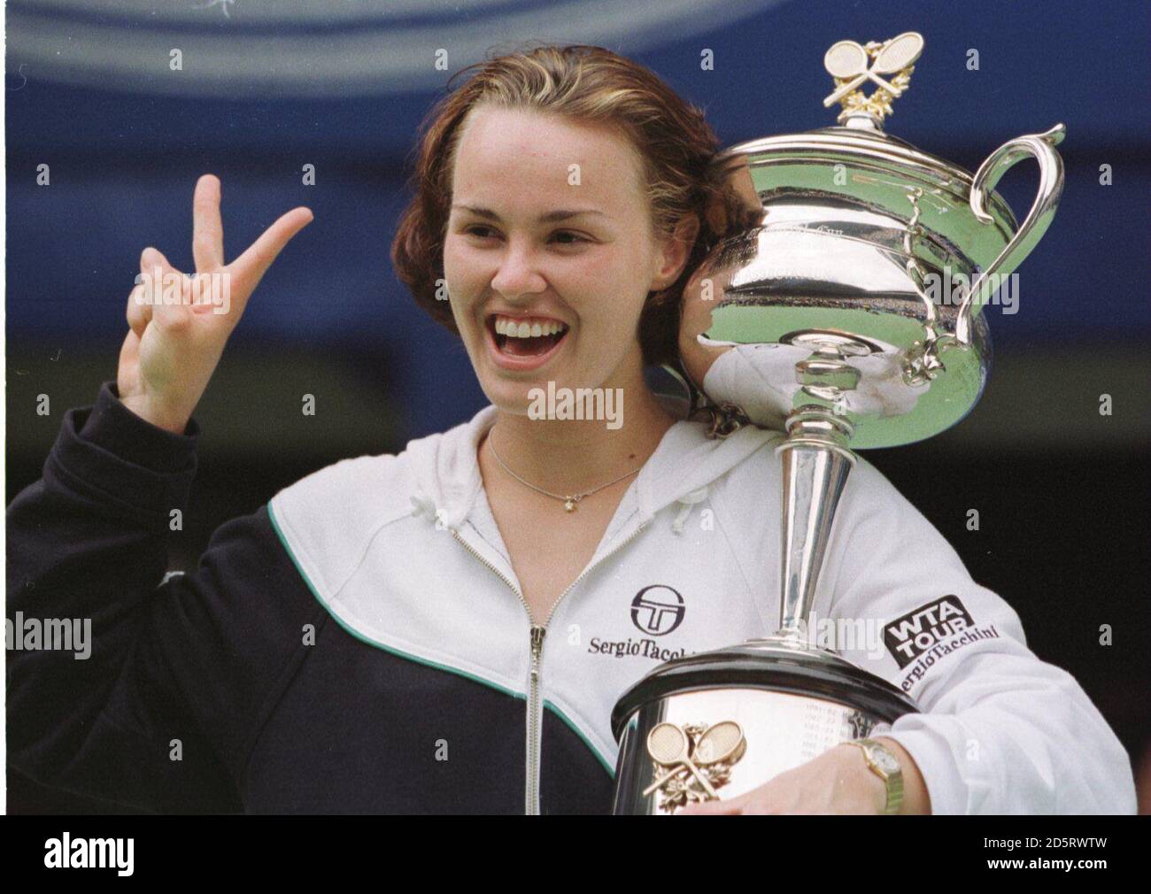 Switzerland's Martina Hingis against France's Amelie Mauresmo. Hingis