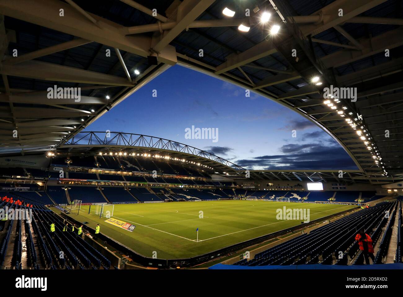 A view of an empty AMEX Stadium before the game Stock Photo