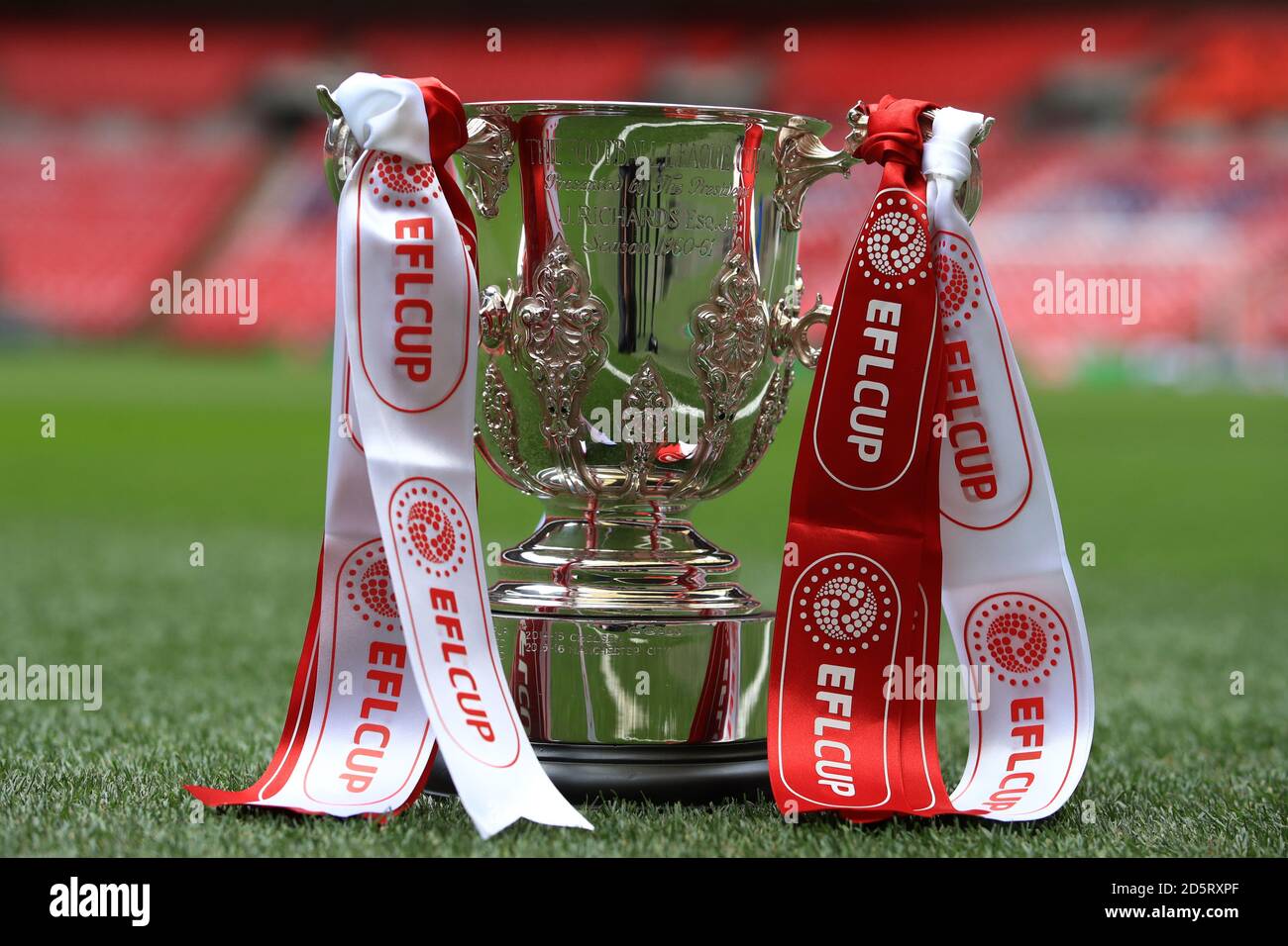 A general view of the EFL Trophy before the EFL Cup Final between Manchester United and Southampton at Wembley Stadium Stock Photo