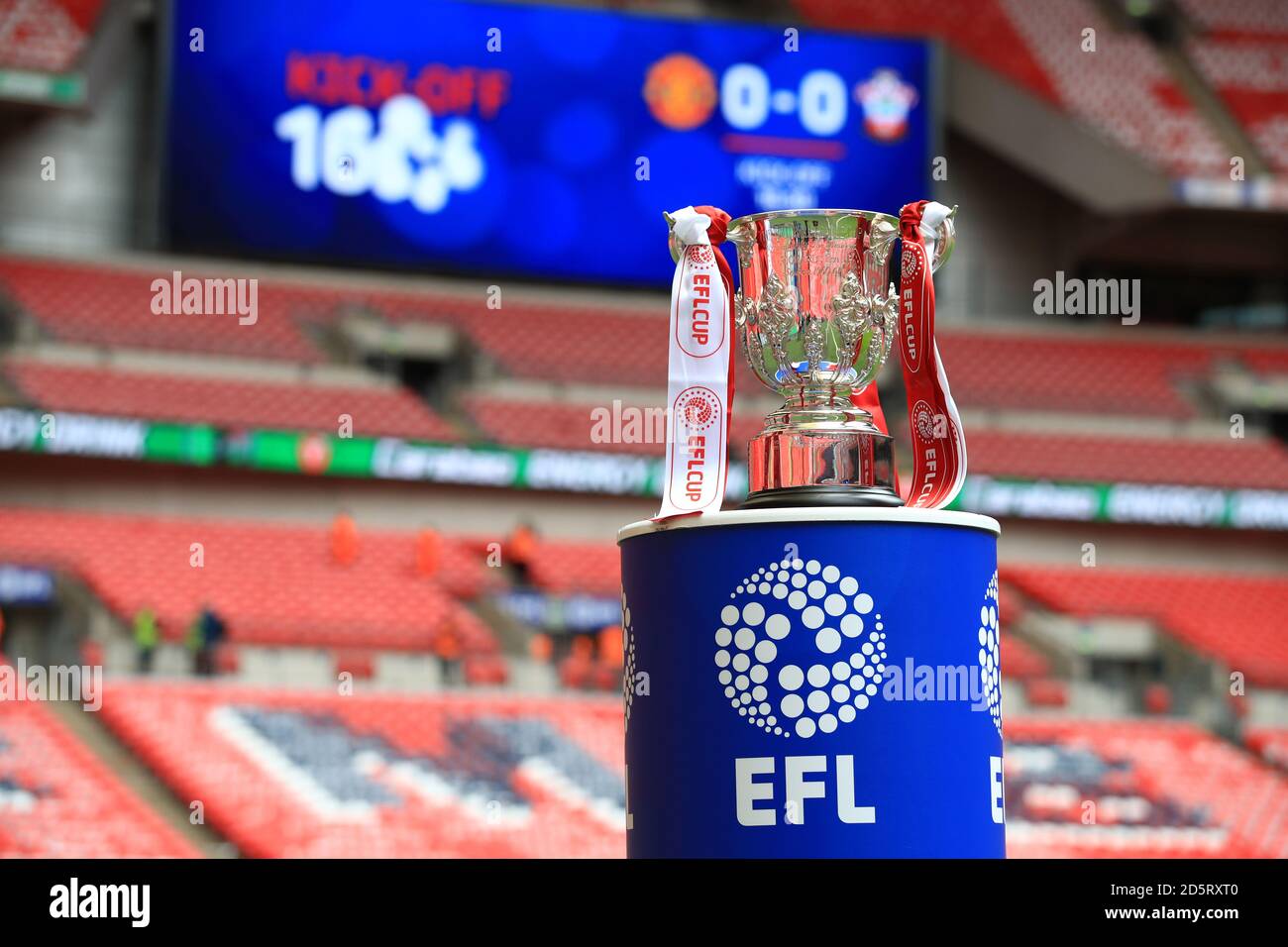 A general view of the EFL Trophy before the EFL Cup Final between
