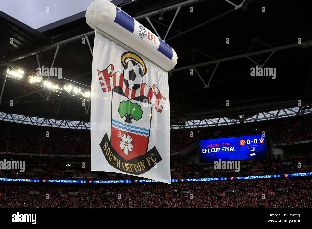 A general view of a EFL Southampton inflatable club crest  Stock Photo