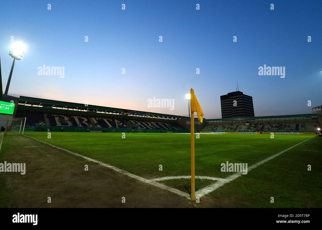 General view of the pitch at BRITA-Arena prior to the match  Stock Photo