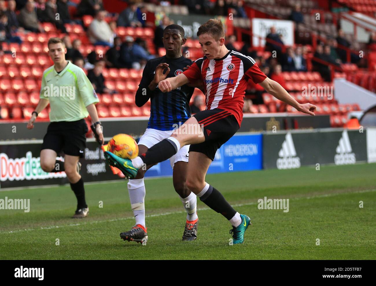 Sheffield United U18's Rhys NorringtonDavies (left) and Charlton