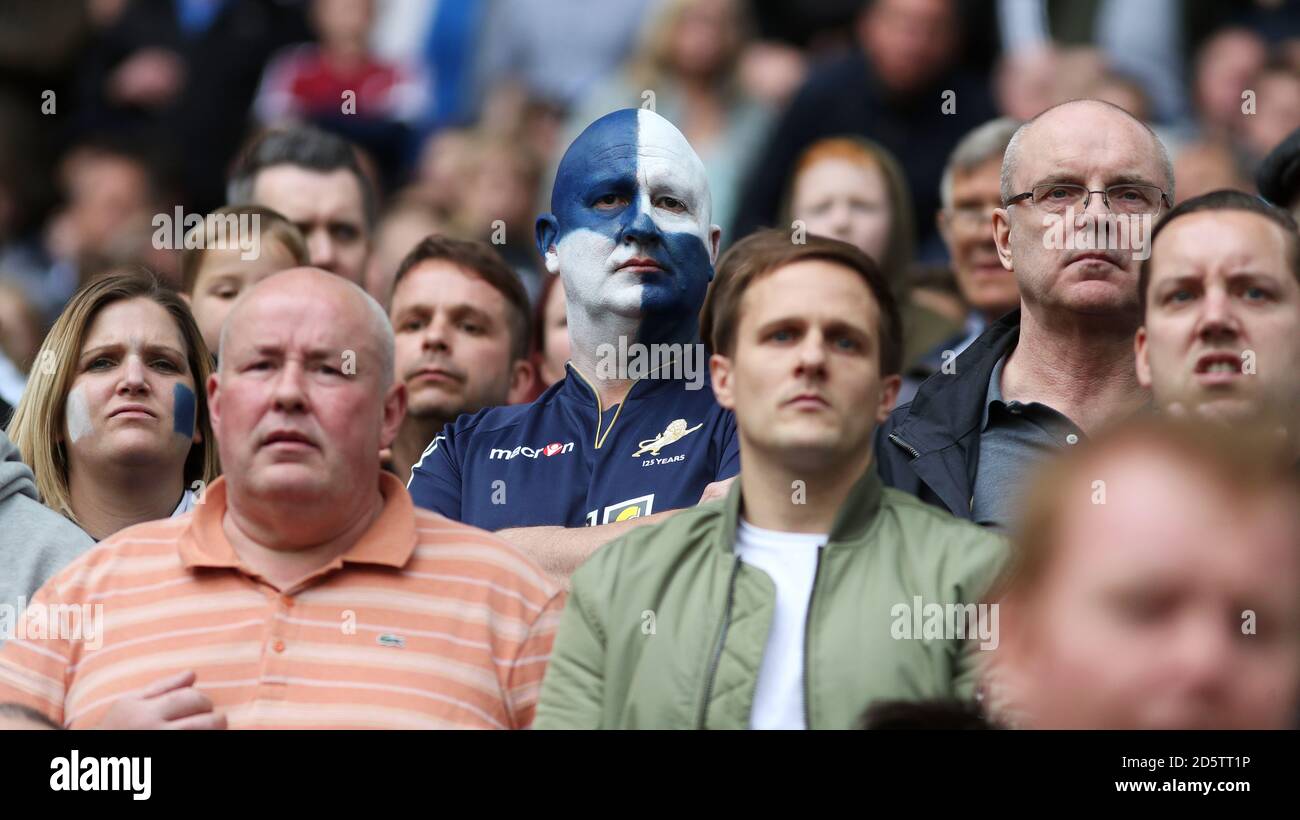 Millwall FC Fan pleading with the ref Stock Photo - Alamy