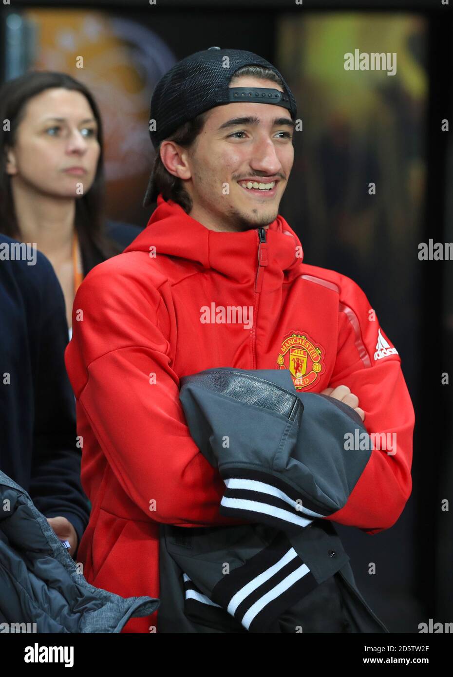 Manchester United manager Jose Mourinho's son Jose Mario Mourinho Jr. watches on after Manchester United win the UEFA Europa League Final in Stockholm Stock Photo