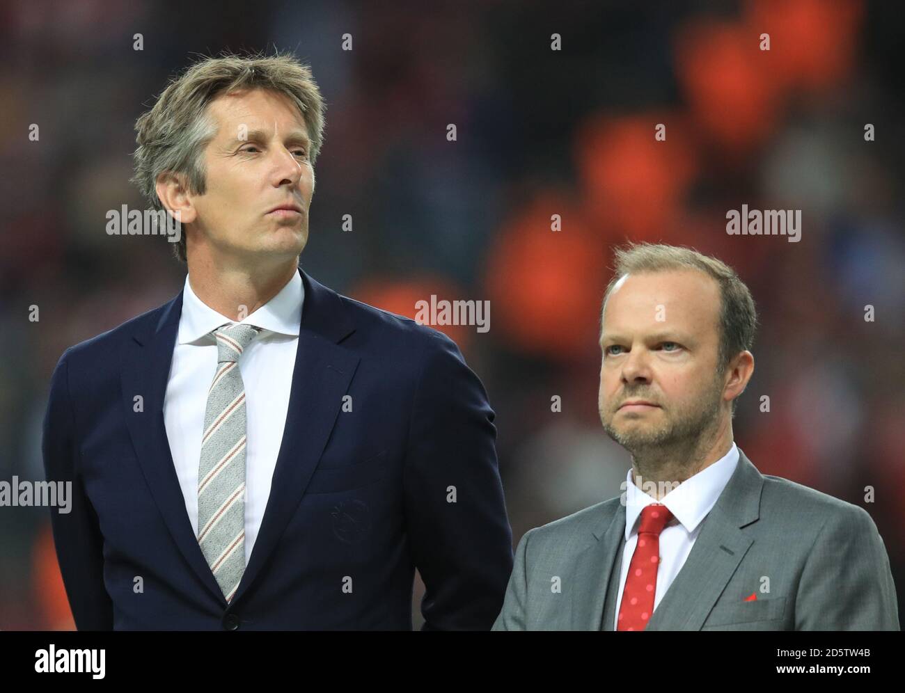 Ajax General Manager Edwin Van Der Sar And Manchester United Executive Vice Chairman Ed Woodward Stock Photo Alamy