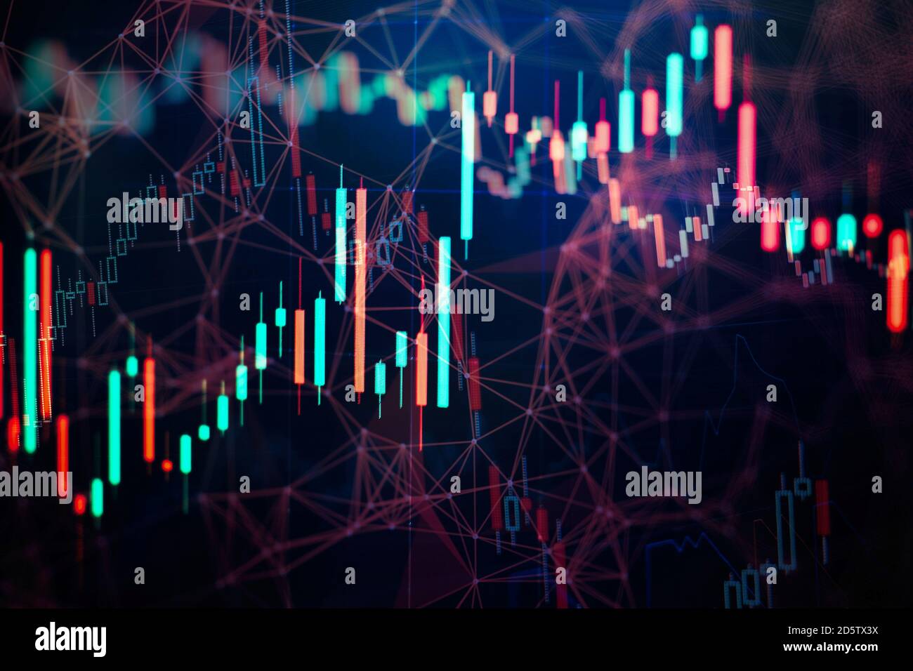 Financial instruments with various type of indicators including volume ...