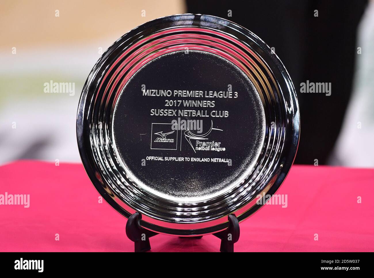 A general view of the Award presented to Sussex Netball Club for winning the2017 Mizuno Premier League 3 Stock Photo