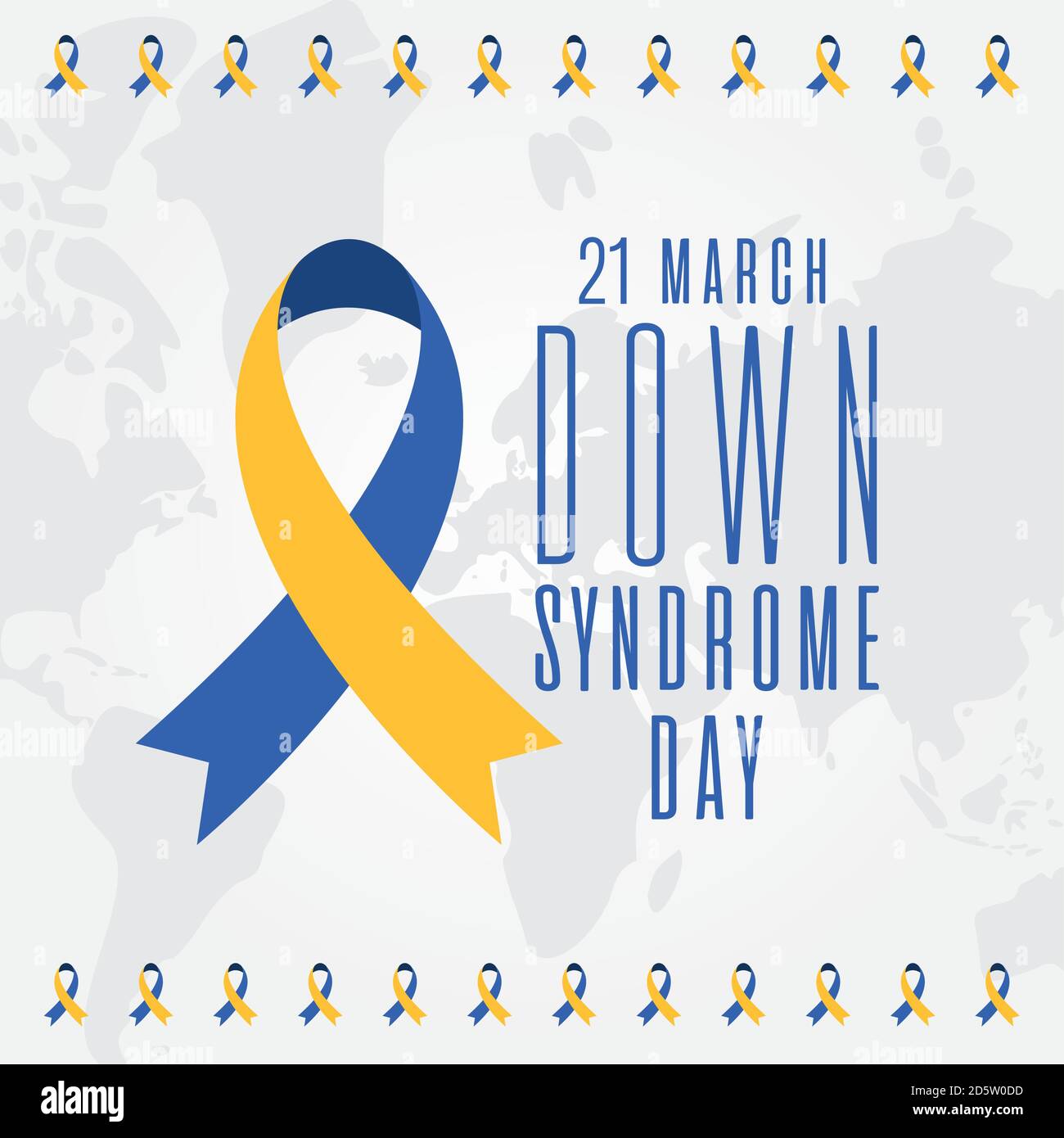 World down syndrome day ribbon design, Disability awareness and support ...