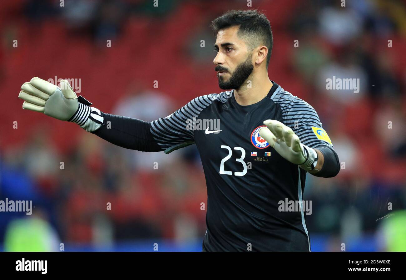 Chile goalkeeper Jhonny Herrera Stock Photo