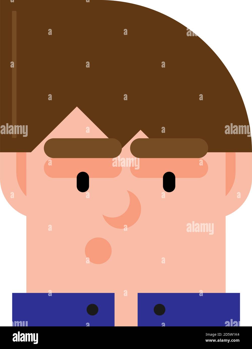 Supprised Boy Face Vector, illustration. Stock Photo