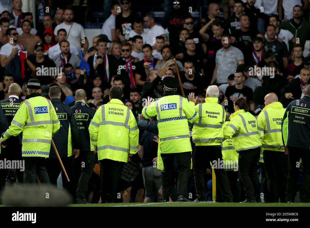 Hajduk Split fans during the UEFA Europa League Play-Off, First