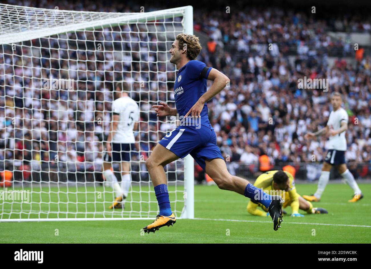 Alonso Goal Chelsea's Marcos Alonso celebrates scoring his side's second goal Stock ...