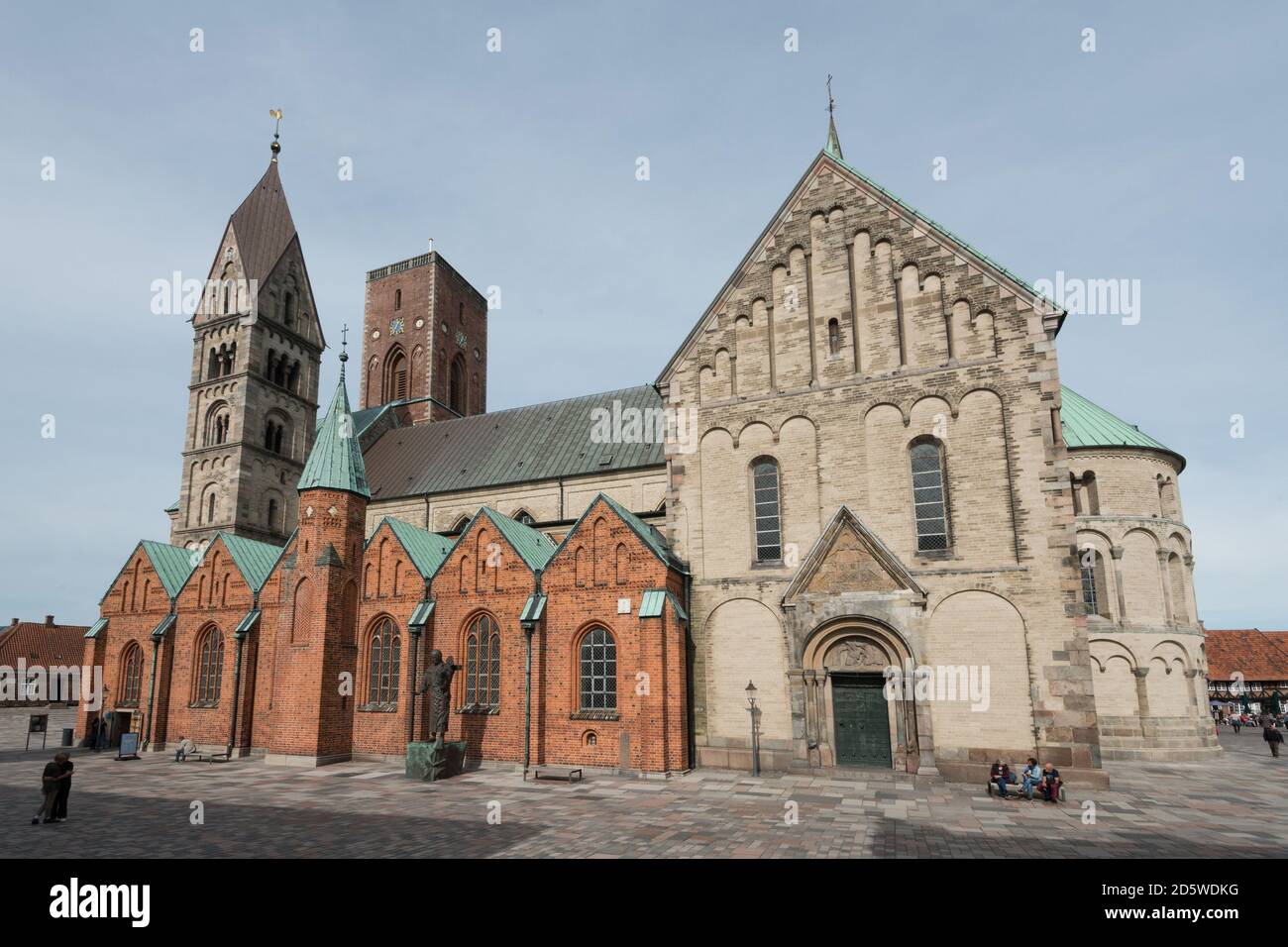 Ribe Cathedral (Ribe Domkirke) in the historic town of Ribe, the oldest ...