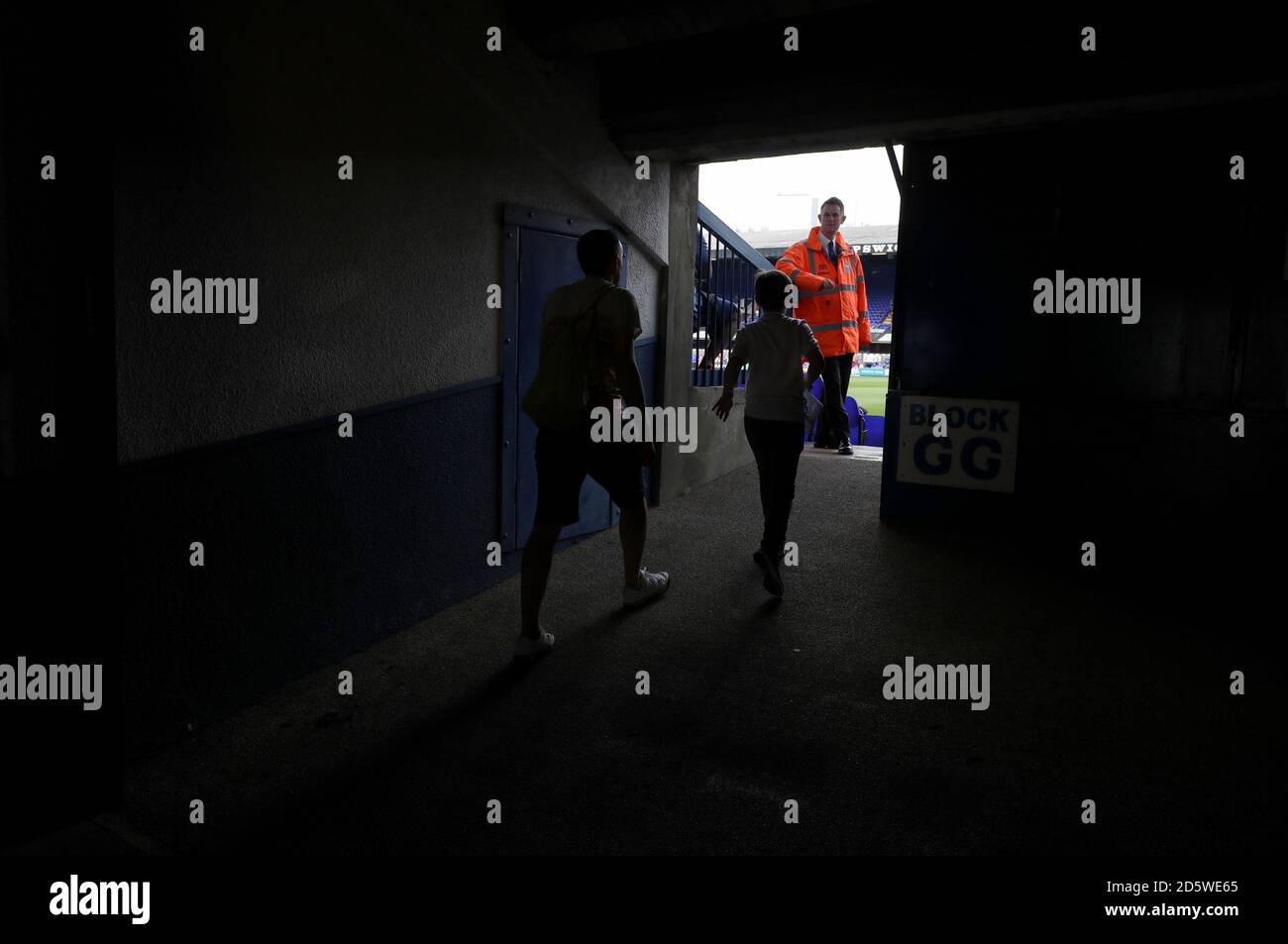 Fans make their way into the stands at Ipswich Town Football Club London Road Ipswich Stock Fans make their way into the stands at Ipswich Town Football Club London Road Ipswich Stock
