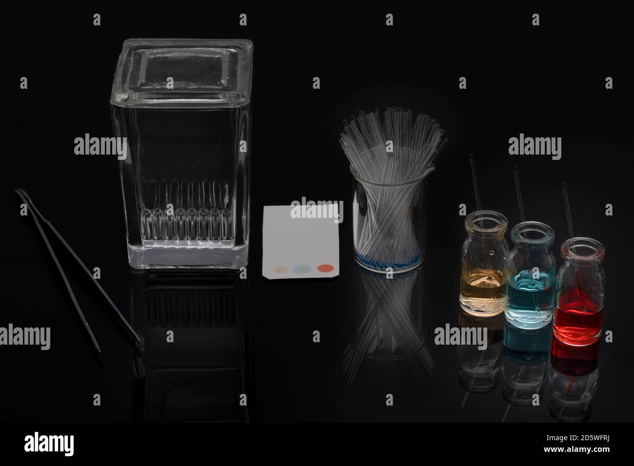Thin layer chromatography equipments include jar, silica gel, capillary