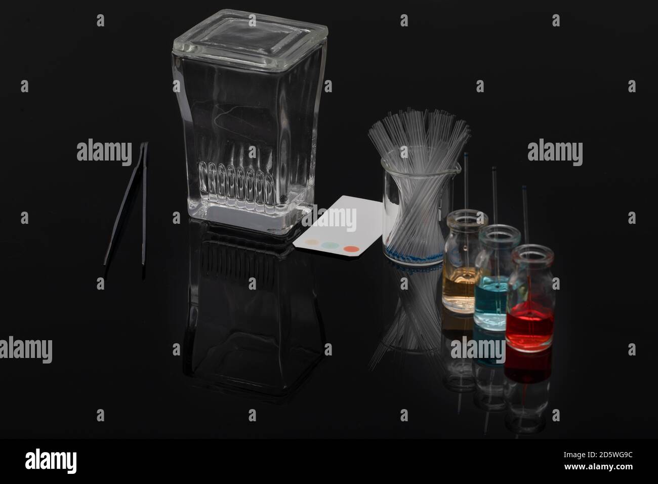 Thin layer chromatography equipments include jar, silica gel, capillary