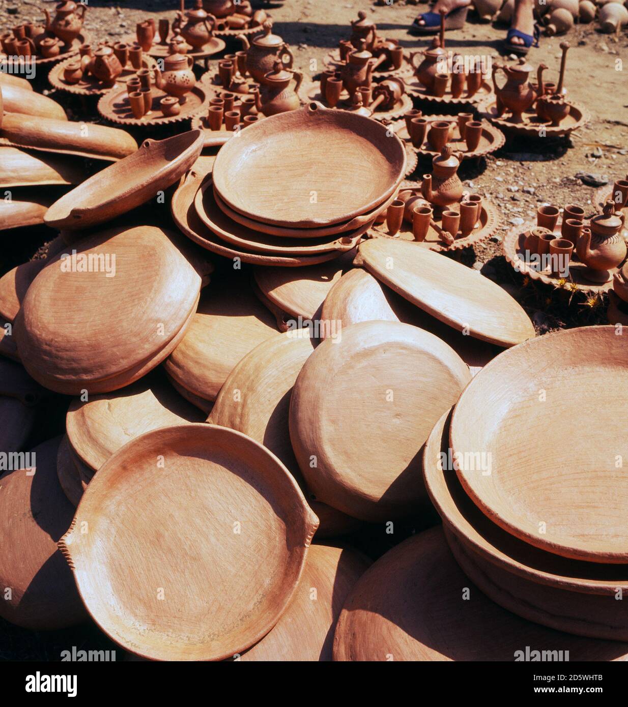 open-air market of terra cotta in Egypt Stock Photo