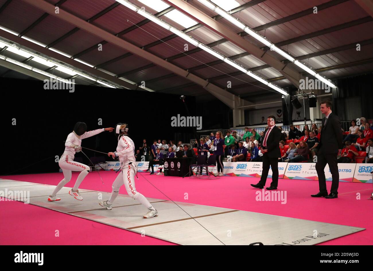 England's Laura Sheffield and England's Alexandra Powell compete in the