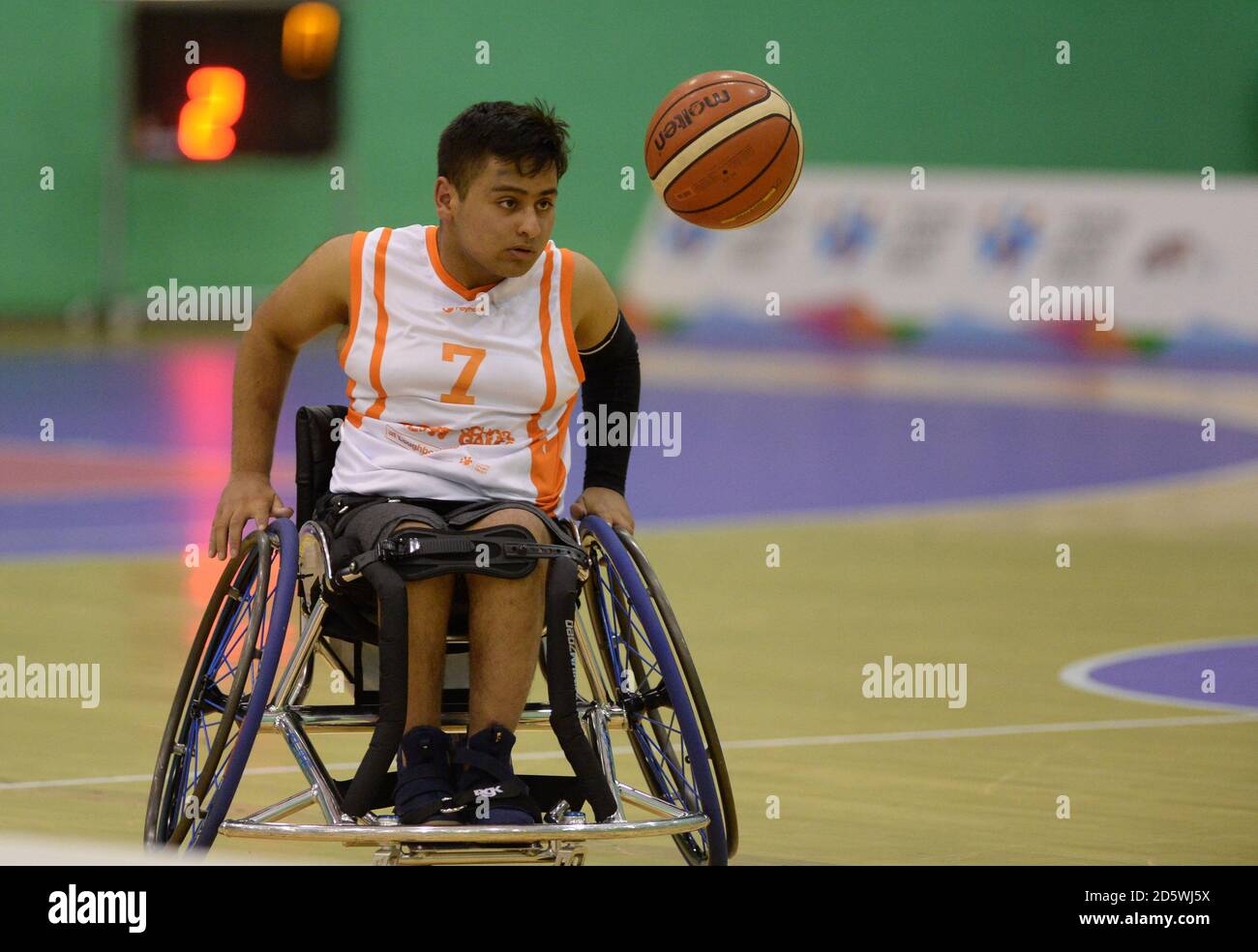 Central's Sameer Rehman competes during the Wheelchair Basketball Semi ...