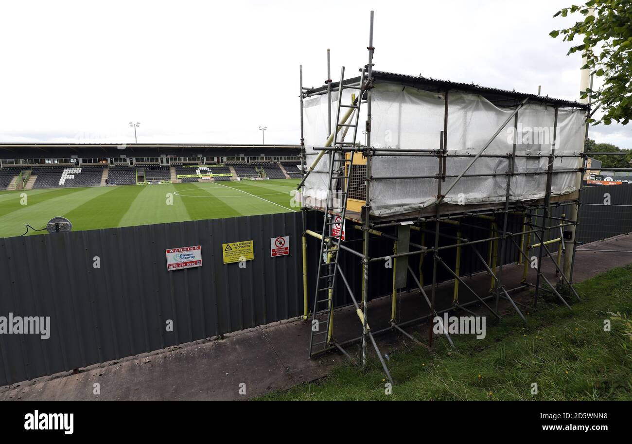 General view of The New Lawn Stadium, home to Forest Green Rovers Stock ...