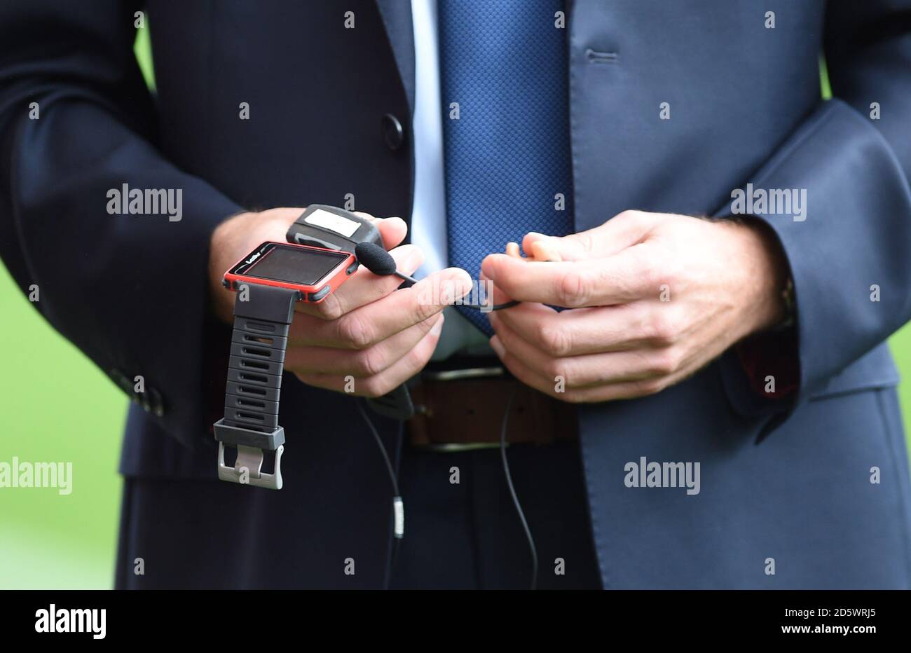 Referee watch and microphone Stock Photo Alamy