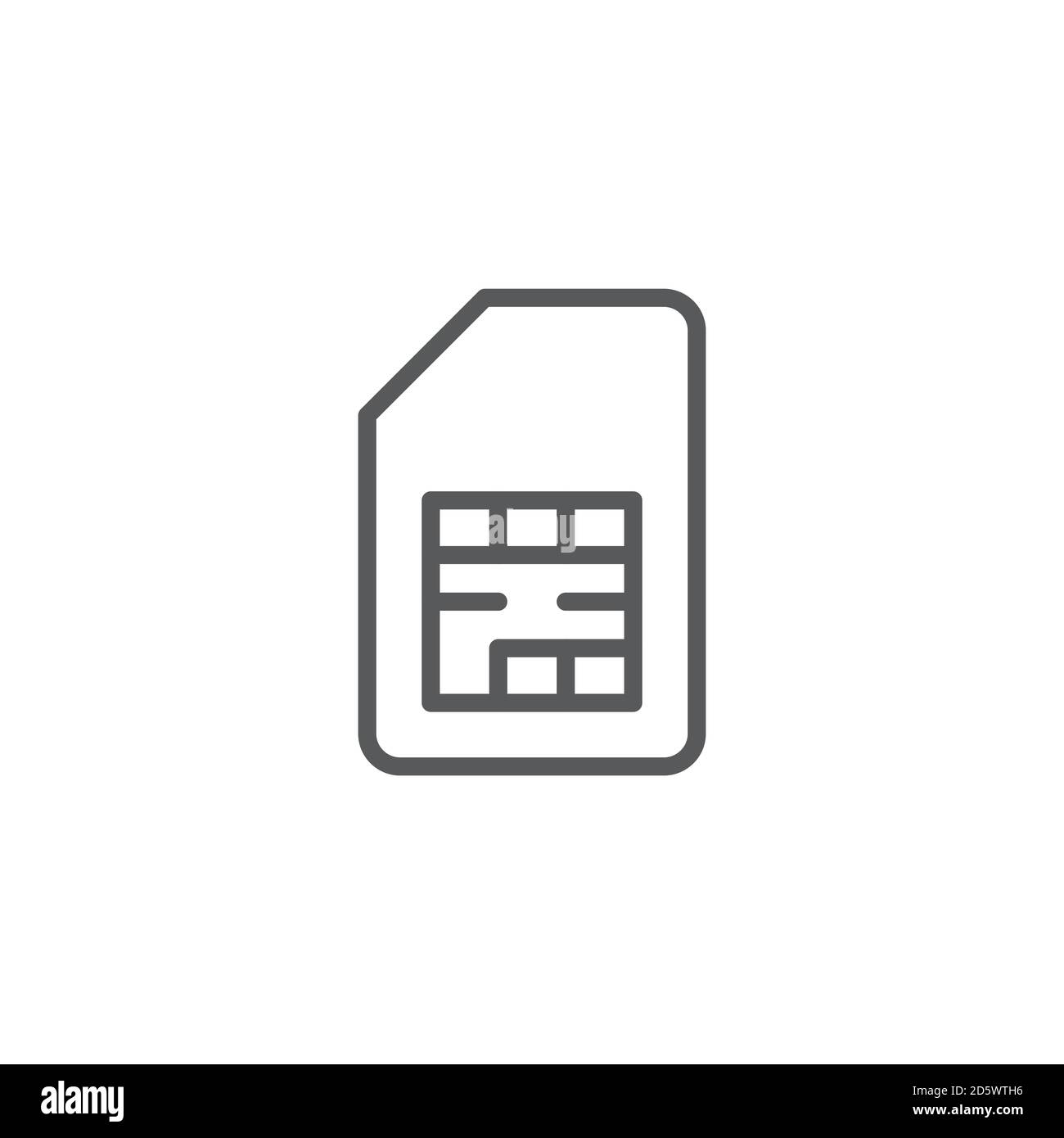 sim card vector icon concept, isolated on white background Stock Vector ...