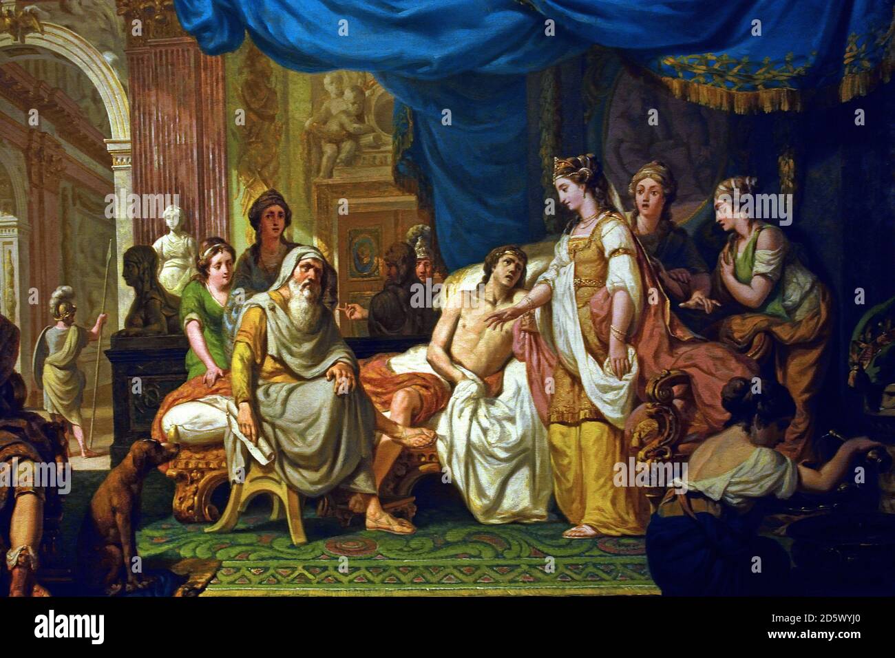 Seleucus waives Stratonice in favour of his Son Antiochus 1775 by Jean Grandjean (Amsterdam, February 5, 1752 - Rome, November 12, 1781)  Dutch painter and draftsman. The, Netherlands, Stock Photo