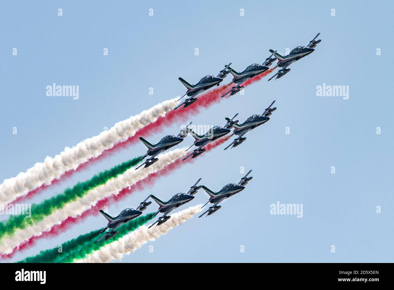 The Italian Frecce Tricolori (Tricolour Arrows), the aerobatic ...