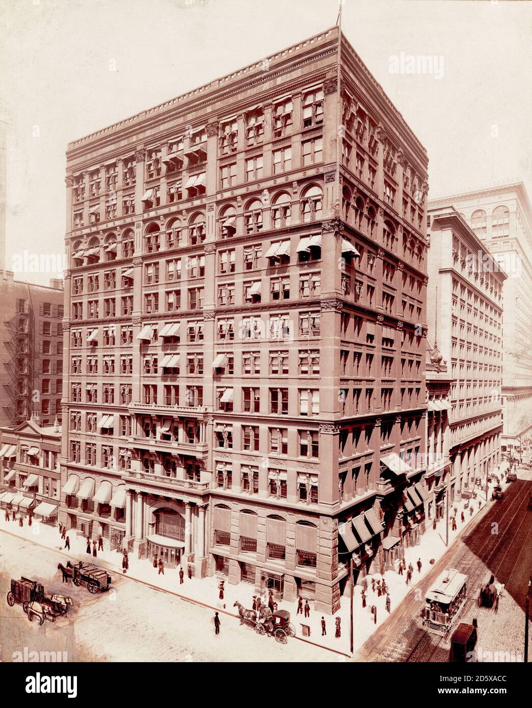 Exterior view of the home insurance building chicago illinois stock