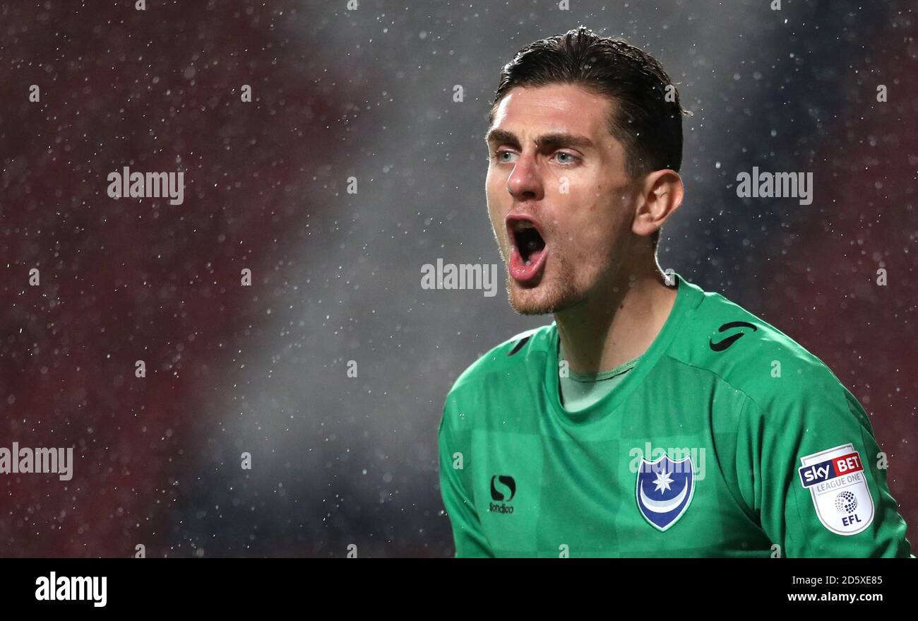 Portsmouth goalkeeper Luke McGee Stock Photo