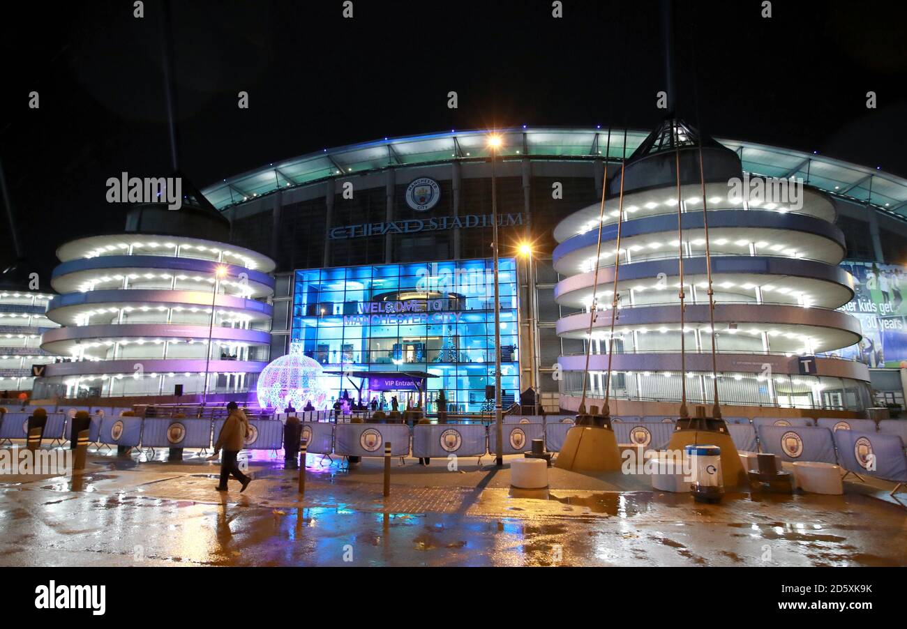 A view of the Etihad Stadium before the game Stock Photo