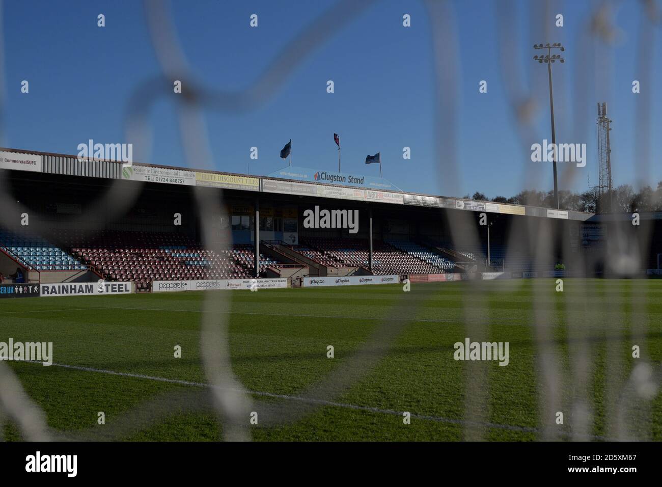 General view of Glanford Park before the game Stock Photo