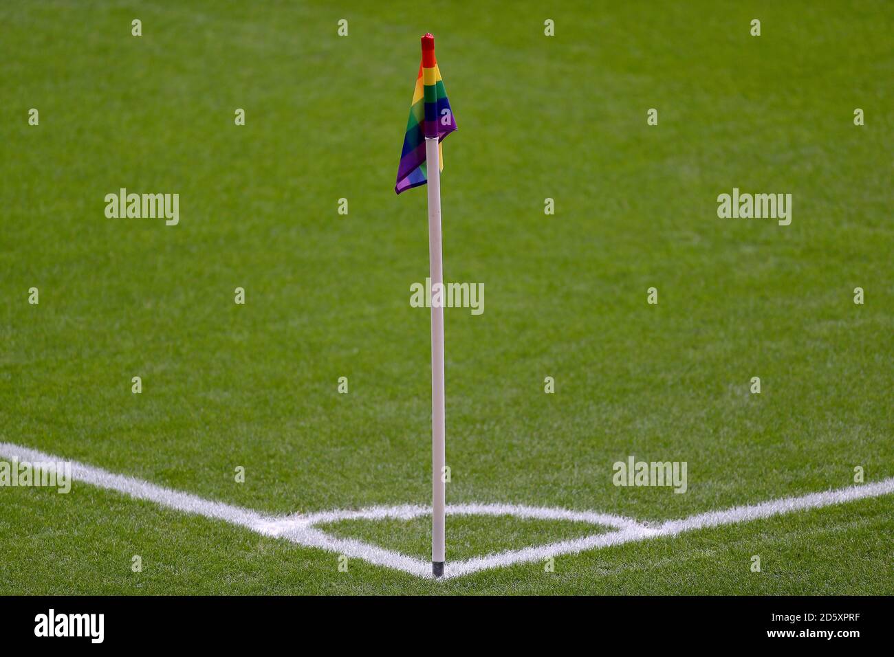 Rainbow corner flag at Sunderland's Stadium of light Stock Photo Alamy
