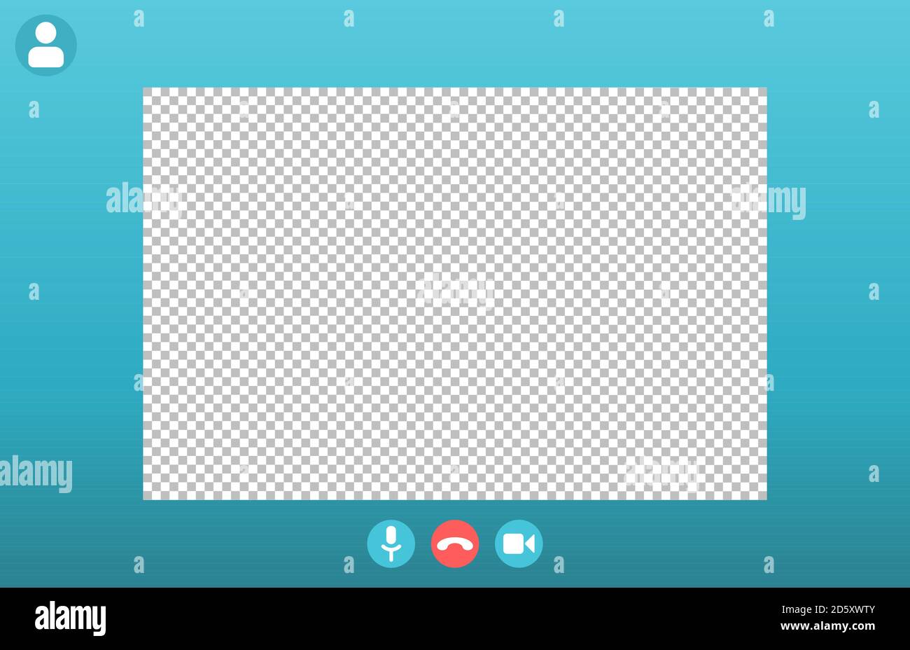Video call screen template. Video call interface. Vector page of the Video call screen template. Video call interface. Vector page of the
