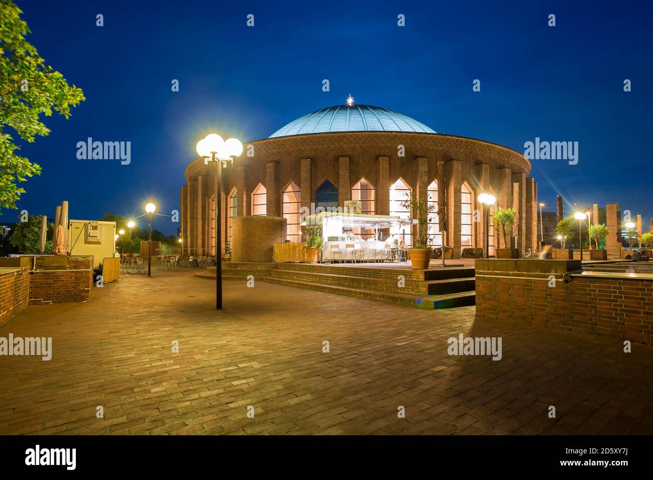 Germany, Dusseldorf, concert hall at night Stock Photo