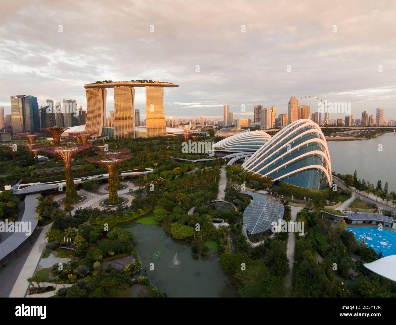 Singapore, Gardens by the bay at Marina Bay Stock Photo