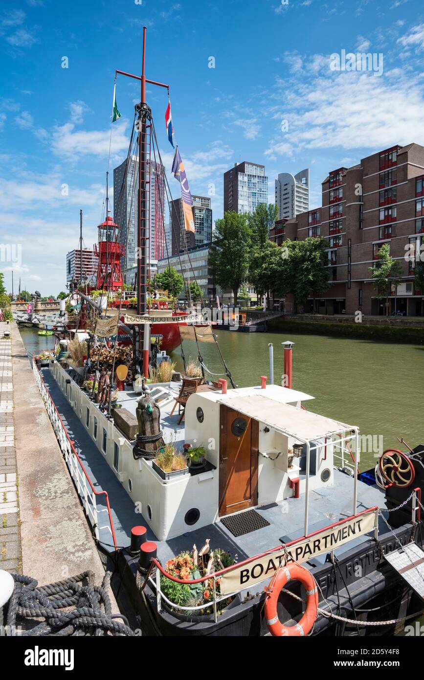 Houseboat to rent at museum harbor hires stock photography and images