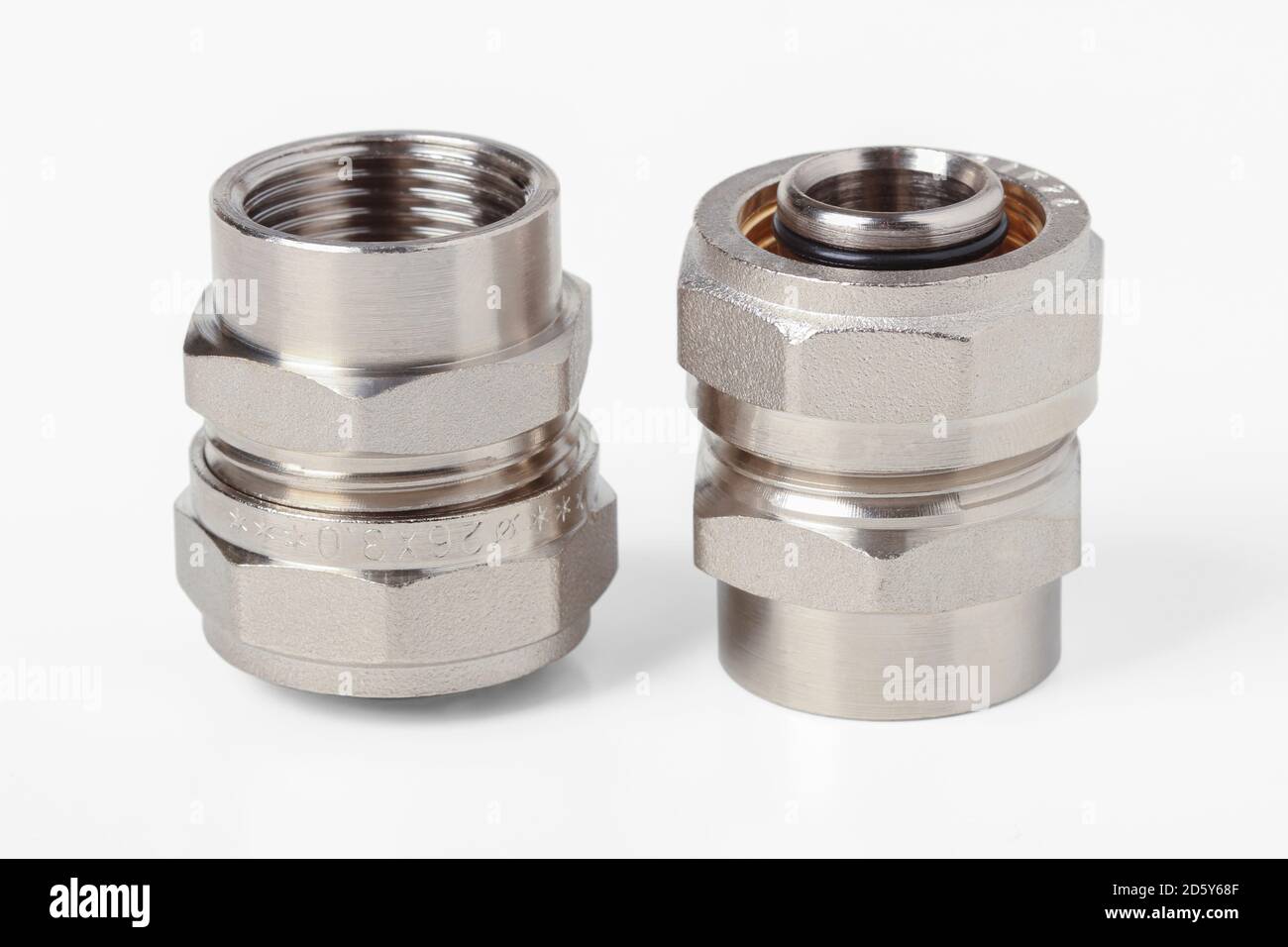 Bronze fittings for connecting various types of water pipes Stock Photo Alamy