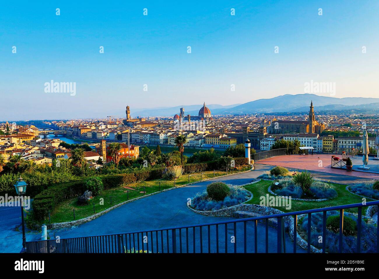 Italy, Florence, cityscape as seen from Piazzale Michelangelo Stock Photo