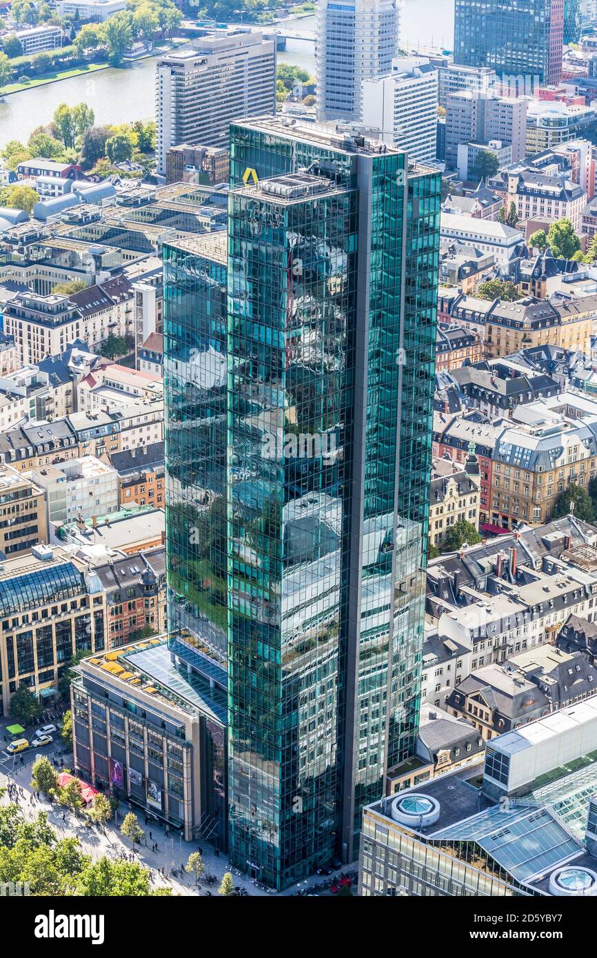 Germany, Frankfurt, view to modern Gallileo from Main Tower Stock Photo