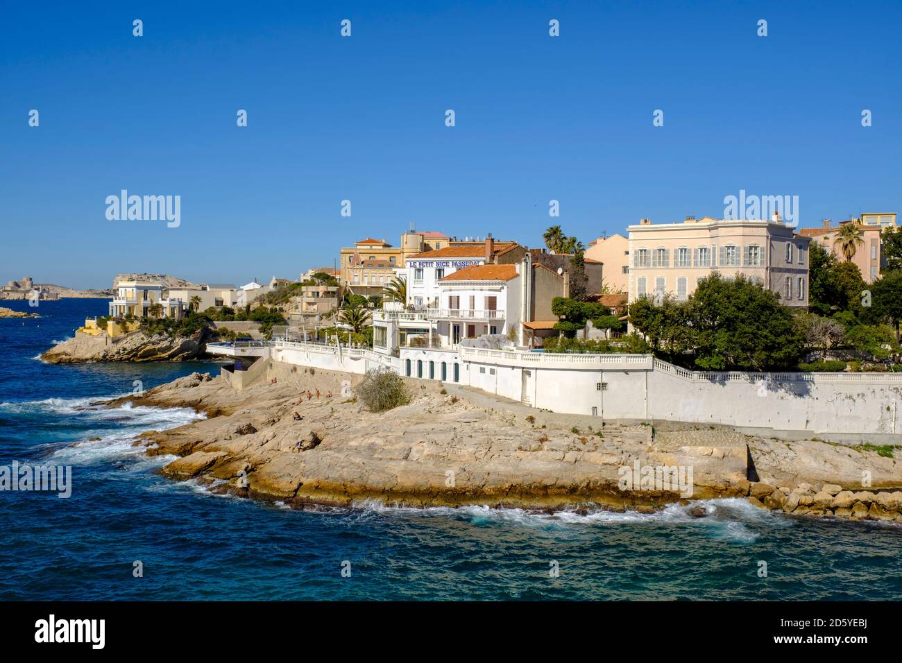 France Marseille Coast At Plage De Petit Nice Stock Photo Alamy
