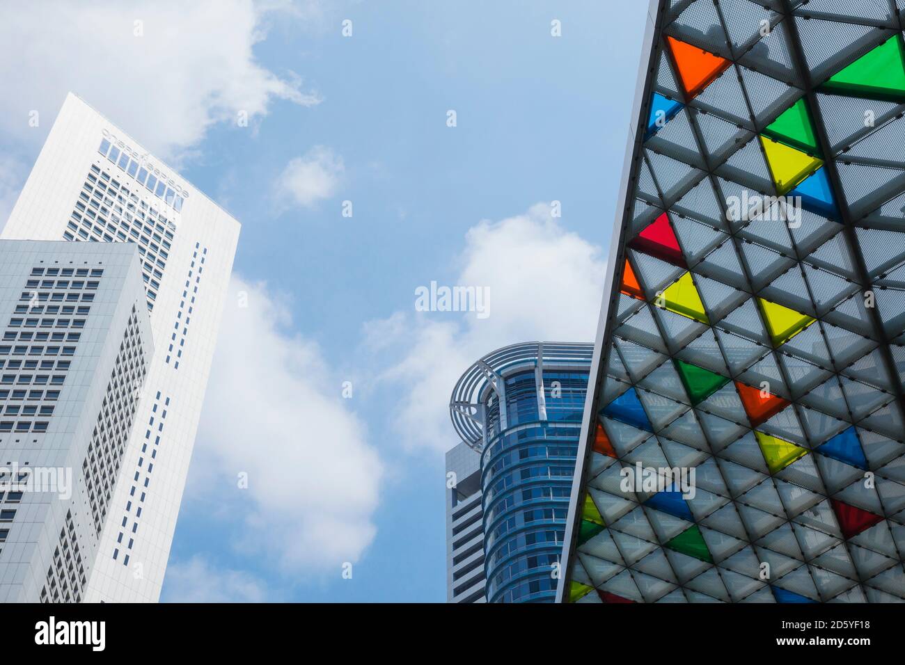 Asia, Singapore, Central Business District, Raffles Place, skyscrapers Stock Photo
