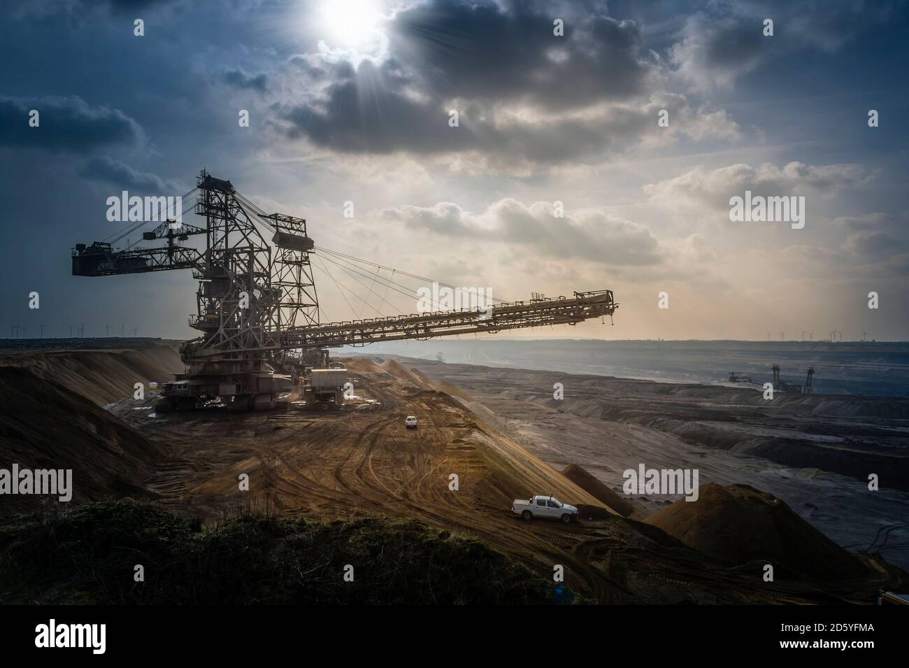 Germany, North Rhine-Westphalia, Juechen, Garzweiler surface mine, Stacker Stock Photo