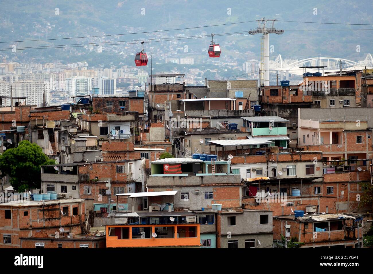 Brazil, Rio de Janeiro, view of Favela Complexo do Alemao Stock Photo