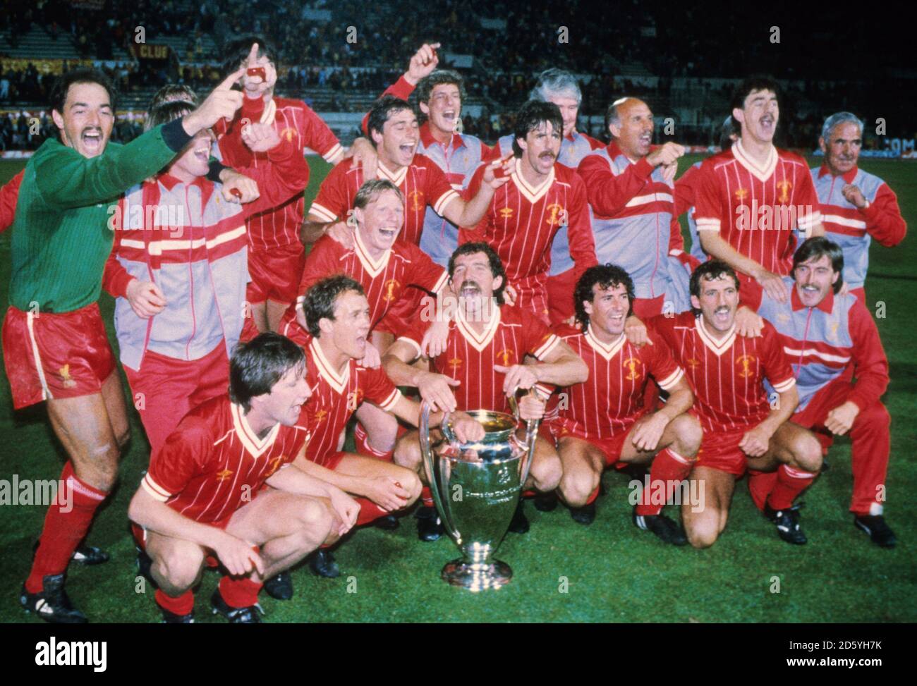 The European Cup winners, Liverpool FC, with the European Cup Stock