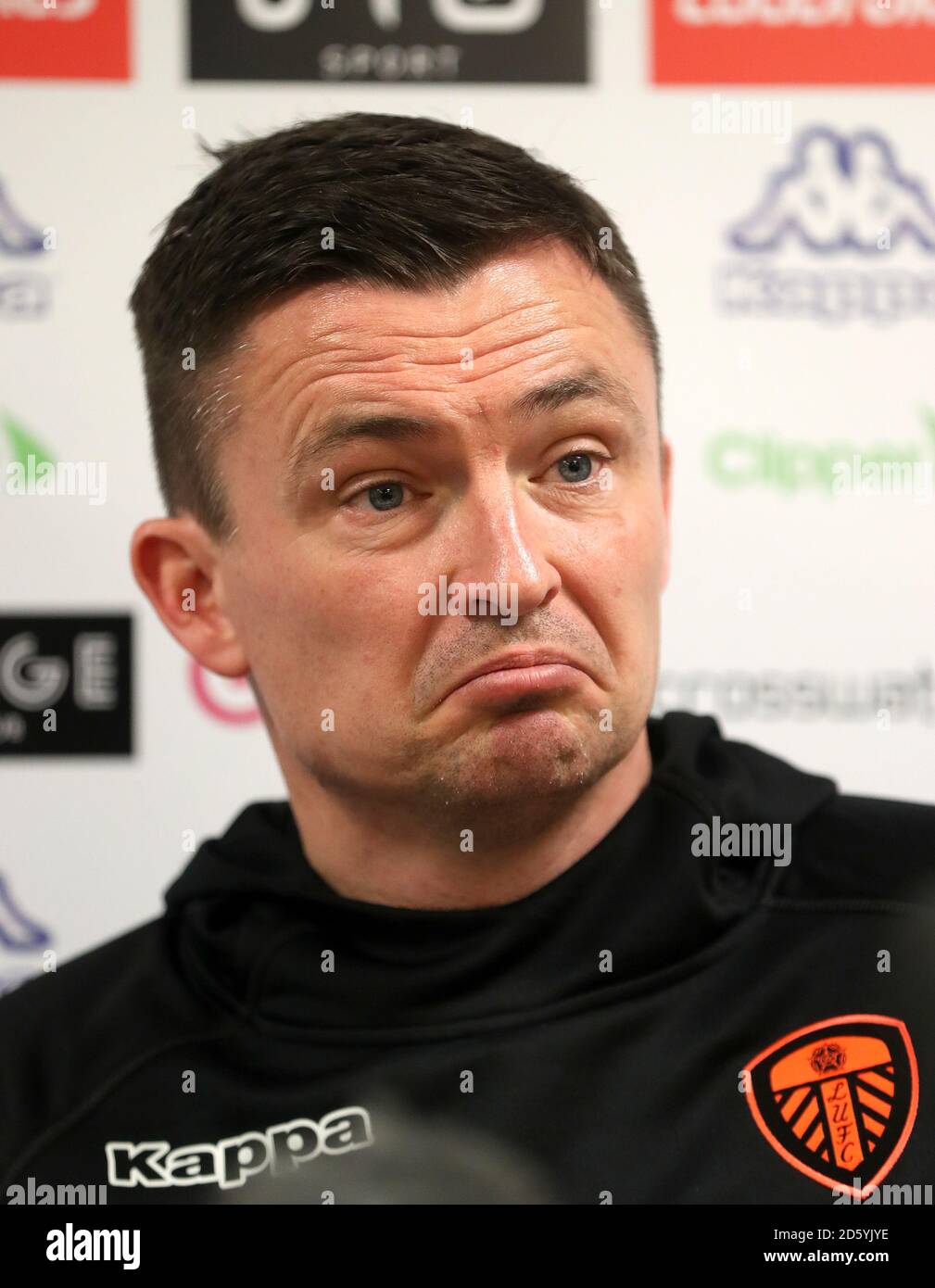 Leeds United new manager Paul Heckingbottom during the press conference at Thorp Arch Training