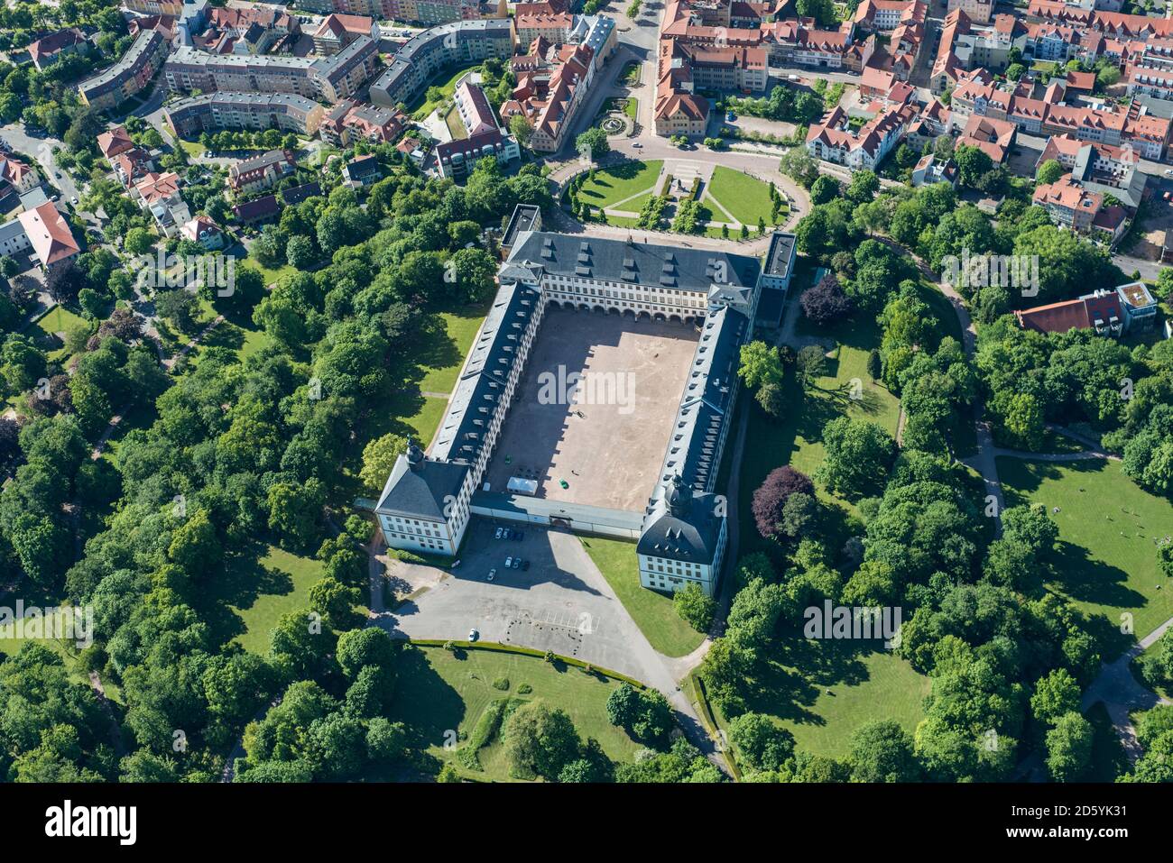 Germany, Gotha, aerial view of Friedenstein Castle Stock Photo